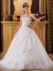 White Taffeta Embroidered Quinceanera Gown Not Expensive