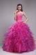 Fuchsia Floor Length Ruffle Skirt Top Designer Quinceanera Dress