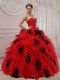 Sweetheart Ruffles Deep Pink 2014 Girl Quinceanera Dress