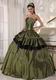 Sweetheart Olive Green Quinceanera Dress Made By Taffeta