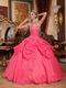 Classical Sweetheart Styles Coral Red Winter Quinceanera Dress