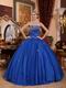 2012 Cerulean Blue Dama Quinceanera Dress For Cheap