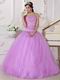 New Style Lilac Trimed Prom Quinceanera Dress UK