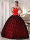 Basque Waist Black Lace Quinceanera Dress To 16 Years Old Girl