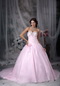 Fashionbale Sweetheart Pink Bridal Gown With Chapel Train Low Price