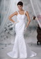 Luxurious Trumpet Petite Wedding Gown With Lace Appliques Low Price