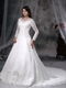 Long Sleeves Winter Warm Modest Wedding Dress Lace Low Price