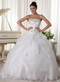 Beaded Over Up Bodice Custom Made Bridal Gown With Strapless Skirt Low Price