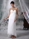 Column Spaghetti Straps Hi-Lo Wedding Dress For Beach Low Price