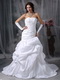 Pretty Taffeta Bubble Wedding Gown With Black Beading Low Price