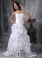 Romantic Ruffled Layers Skirt White Bridal Dress Strapless Low Price