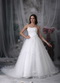 One Shoulder Watteau Train Maternity Wedding Dress By Net Low Price