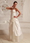 Fashionable A-line Taffeta Ivory Wedding Dress Floor Length Low Price