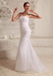 Simple Organza and Taffeta Wedding Dress Mermaid Brush Train Low Price