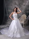 Ivory Halter Embroidery Wedding Dress With Detachable Train Low Price