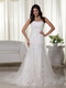 Chapel Train Beautiful Los Angel Wedding Dress With Lace Low Price