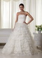 Pretty Strapless Wedding Dress With Layers Puffy Skirt Low Price