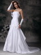 Beautiful Strapless Aline Skirt Wedding Dress With Court Train Low Price