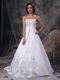 Beautiful Strapless Embriodery Wedding Bridal Dress In White Low Price