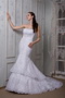 Mermaid Strapless Lace layers Wedding Dress For Wholesale Low Price