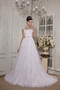 Brand New Square Neck Wide Straps Lace Embroidery Wedding Dress Low Price