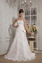 Affordable Strapless Lace Bowknot Wedding Dress Sample Sale Low Price