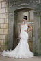 Ruffles One Shoulder Strap Organza Custom Mermaid Wedding Dress 2014 Low Price