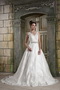 V Neck Style Puffy Skirt Discount Wedding Dress For Sale Low Price