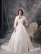 Chapel Train Champagne Winter Wedding Dress With Jacket Low Price