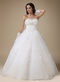 Simple Strapless Zipper Puffy Wedding Dress For You Low Price