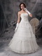 Fashionable Strapless Floor-length Layers Tulle Wedding Dress Low Price