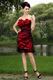 Affordable Sweetheart Wine Red Mini Evening Dress