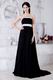 New Fashion Strapless A-line Black Chiffon Dress To Evening Simple