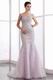 Amazing Spaghetti Straps Trumpet Pink Beaded Evening Dress