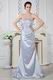 Special Occasion Silver Elestic Satin Dress For Women