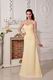 Cheap Sweetheart Yellow Chiffon Evening Party Dress