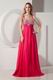 Cheap Spagetti Straps Rose Evening Dress For Sale