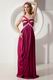 Discount One Shoulder Empire Zip Fuchsia Evening Dress