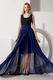 Square High Low Black And Royal Blue Evening Dress Sale