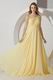 Ruched One Shoulder Side Zip Yellow Evening Dress