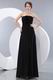 Elegant Handmade Rosette Front Black Evening Dress