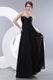 Criss Cross Floor Length Black Evening Dance Dress