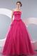 Strapless Floor Length A Skirt Fushsia Evening Dress Online