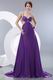 Affordable Crystals Exposed Backless Purple Evening Dress