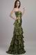 Sweetheart Taffeta Olive Green Evening Dress Classic Style