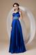 Cobalt Blue Evening Dresses One Shoulder Skirt With Split