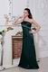 Backless One Shoulder Olive Green Pageant Evening Dress