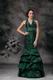 Mermaid Halter Dark Green Evening Dress Discount