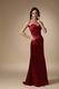 Sweetheart Column Wine Red Long Prom Dress Petite