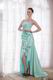 Discount Apple Green High-low Skirt Prom Dress